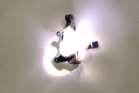A part washed out by strong ambient light in an ordinary camera image