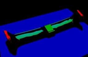 Conventional 3D camera result with gaps